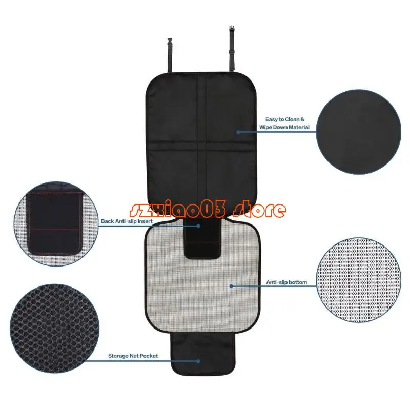 Cubierta asiento automotriz 103C Asiento seguridad para niños Anti-slip estera antiadera almohadillas
