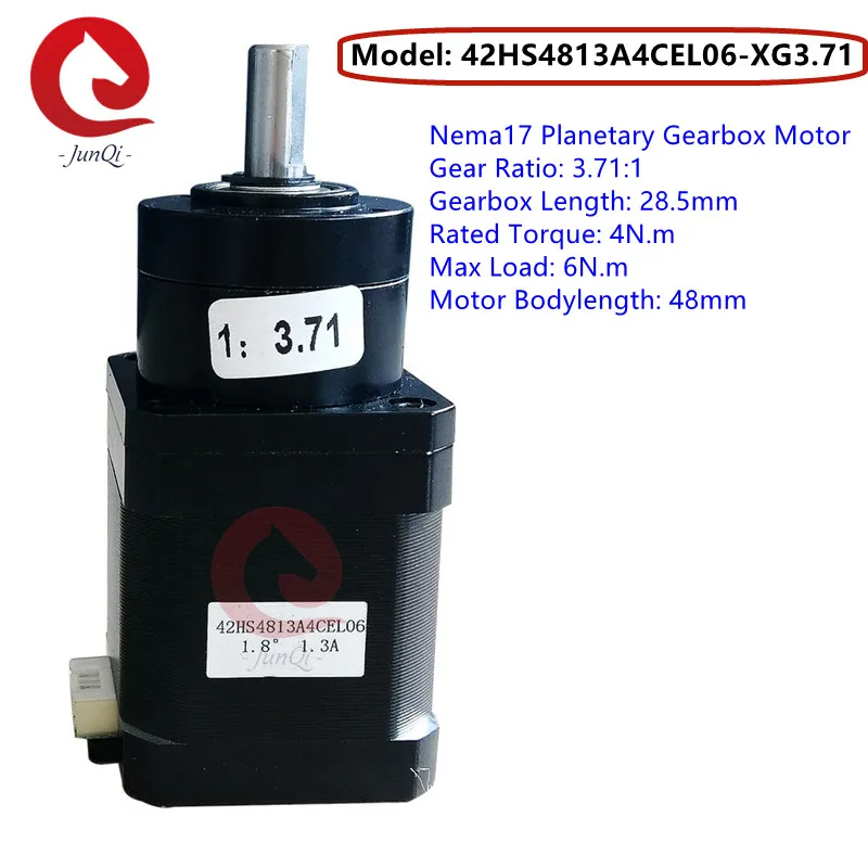 

NEMA17 Planetary Gear Motor 48mm Length Raito3.71:1 /5.18:1 4N.m 42BYG Stepper Motor With Reduce Gearbox