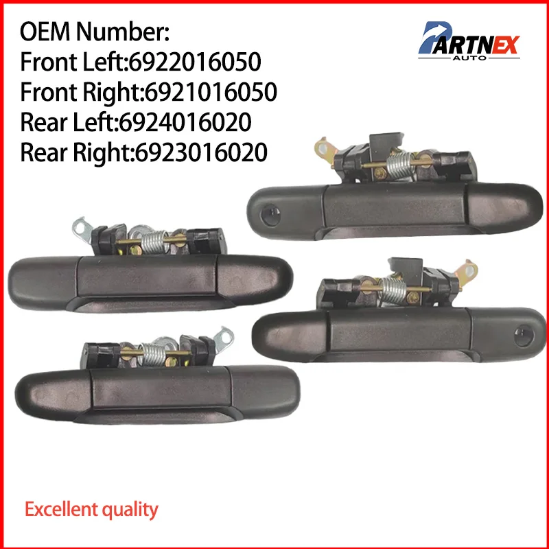 Car Door Exterior Outside Door Handle Compatible For Toyota Tercel 1991 1992 1994 6922016050 6921016050 6924016020 6923016020