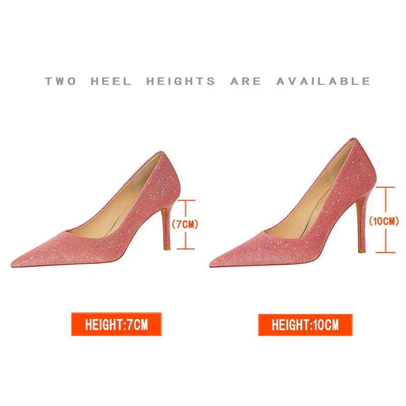 Fashion Women 7cm 10cm Heels Spring New Suede Design Woman Pumps Stilettos Sexy High Heels 6 Colour Large Size 43 Female Shoes