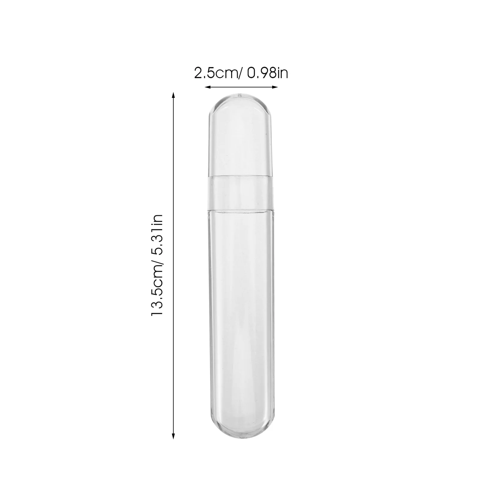 Estuche de plástico transparente para pinzas de pestañas, organizador de tubos pequeños, soporte de almacenamiento ovalado, Estuche De Viaje para extensiones de pestañas, tubos transparentes