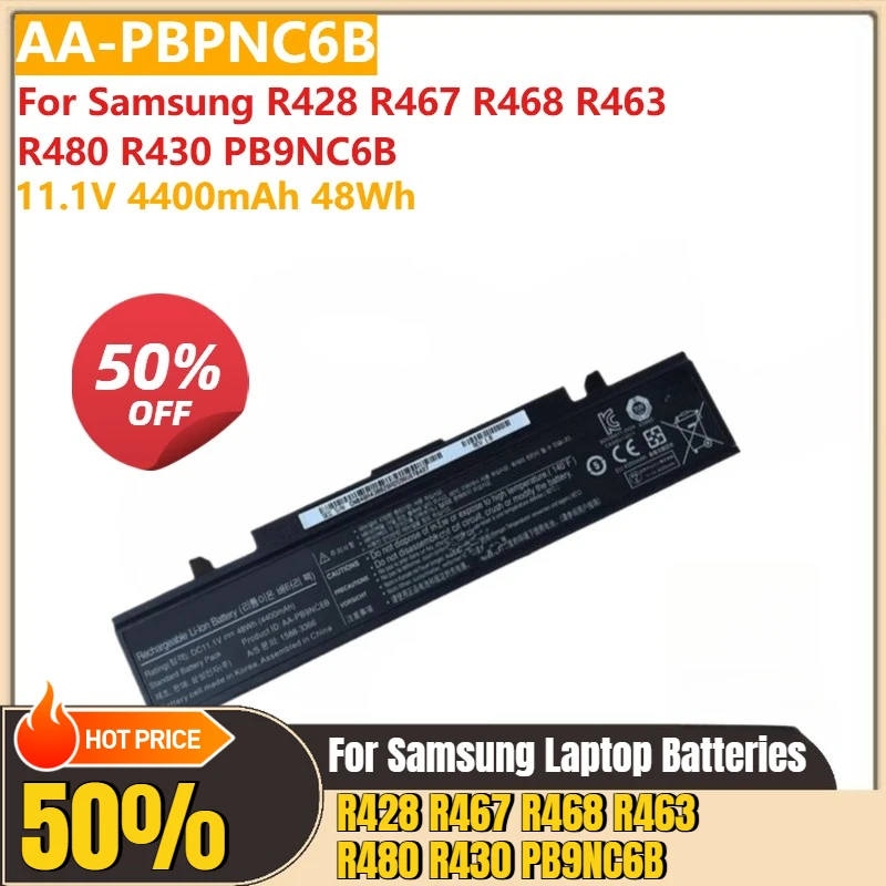 

Для Samsung R428 R467 R468 R463 R480 R430 PB9NC6B аккумулятор для ноутбука AA-PBPNC6B 11,1 В 4400 мАч