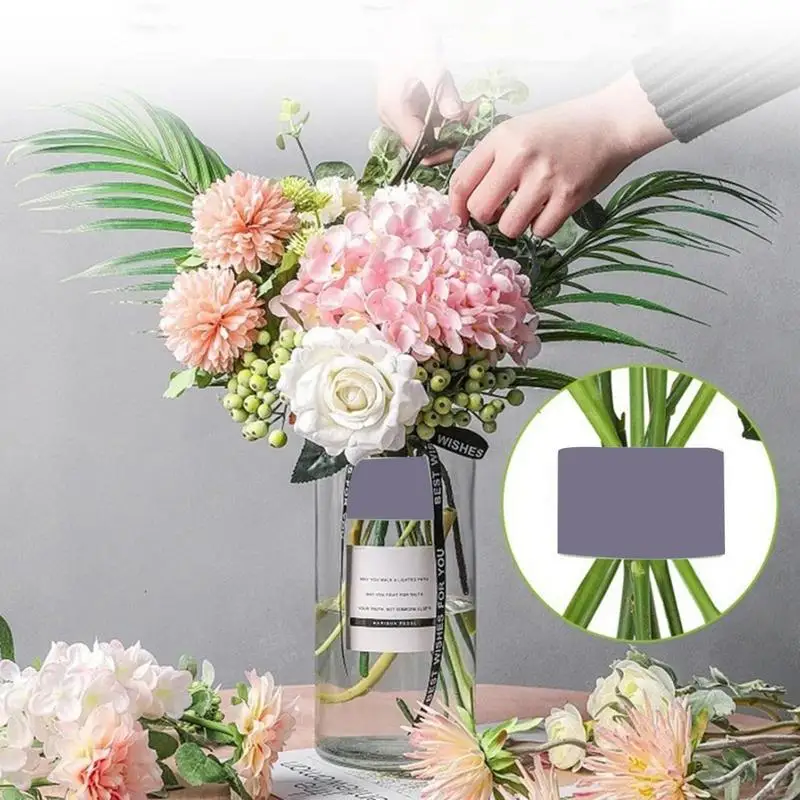 Flower Stem Holder Twist Reusable Flower Grid Silicone Flower Arrangement Holder For Special Bouquet Fits Different Stem