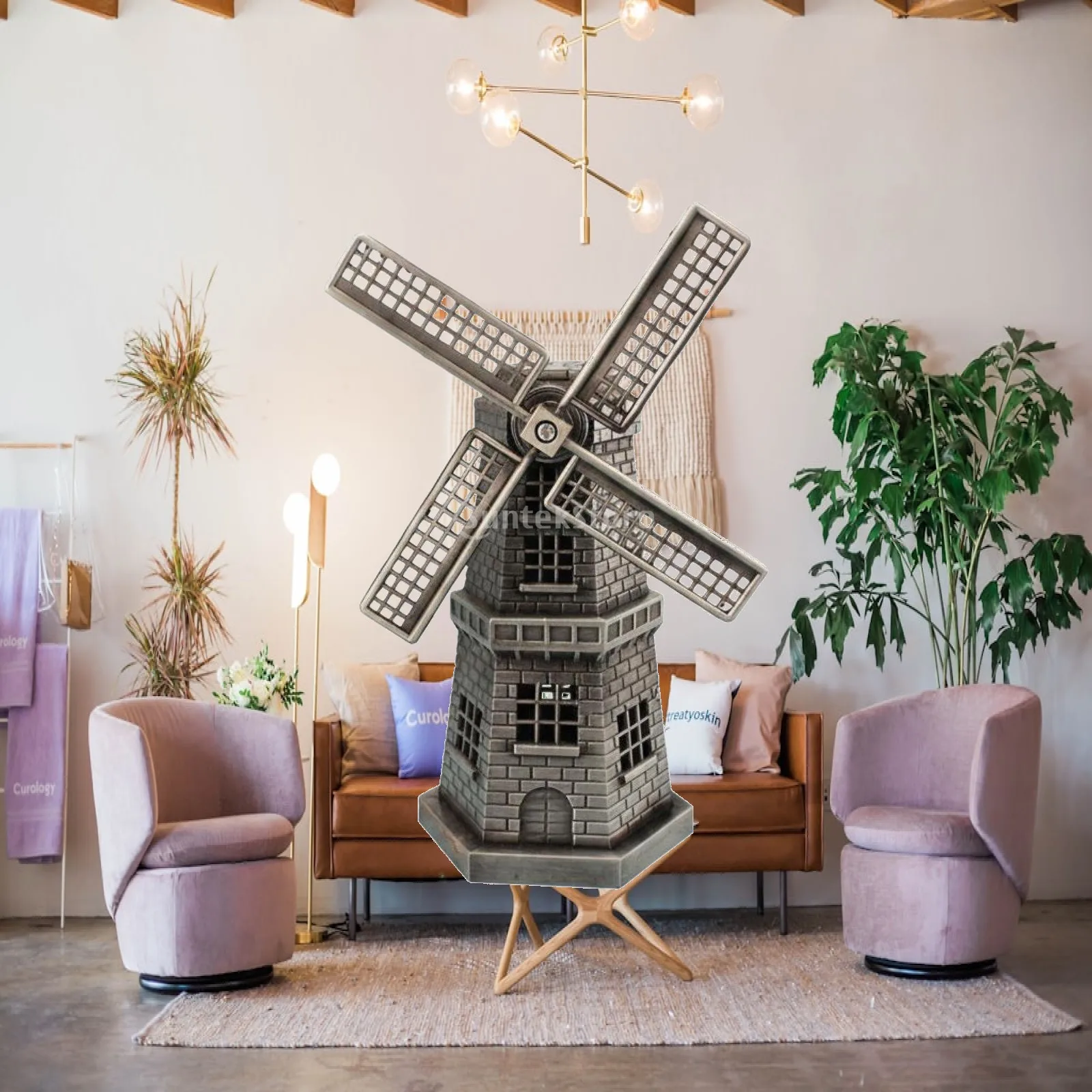 Dutch Wind Machine Replica Model European Design Metal Wind Machine Replica