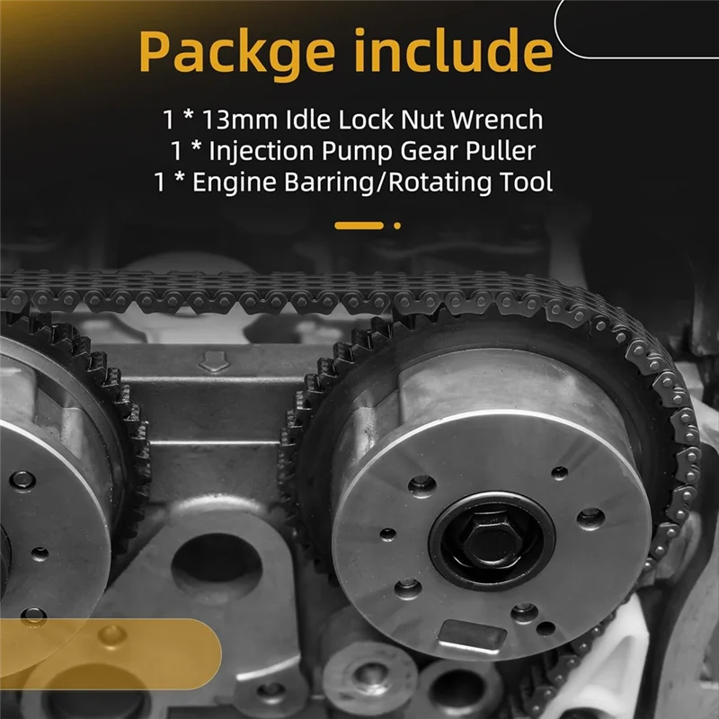 Injection Pump Gear Puller And Idle Lock Nut Wrench For Cummins B/C Series Dodge Ram VE P7100 VP44 Engine Barring Tool - Image 4