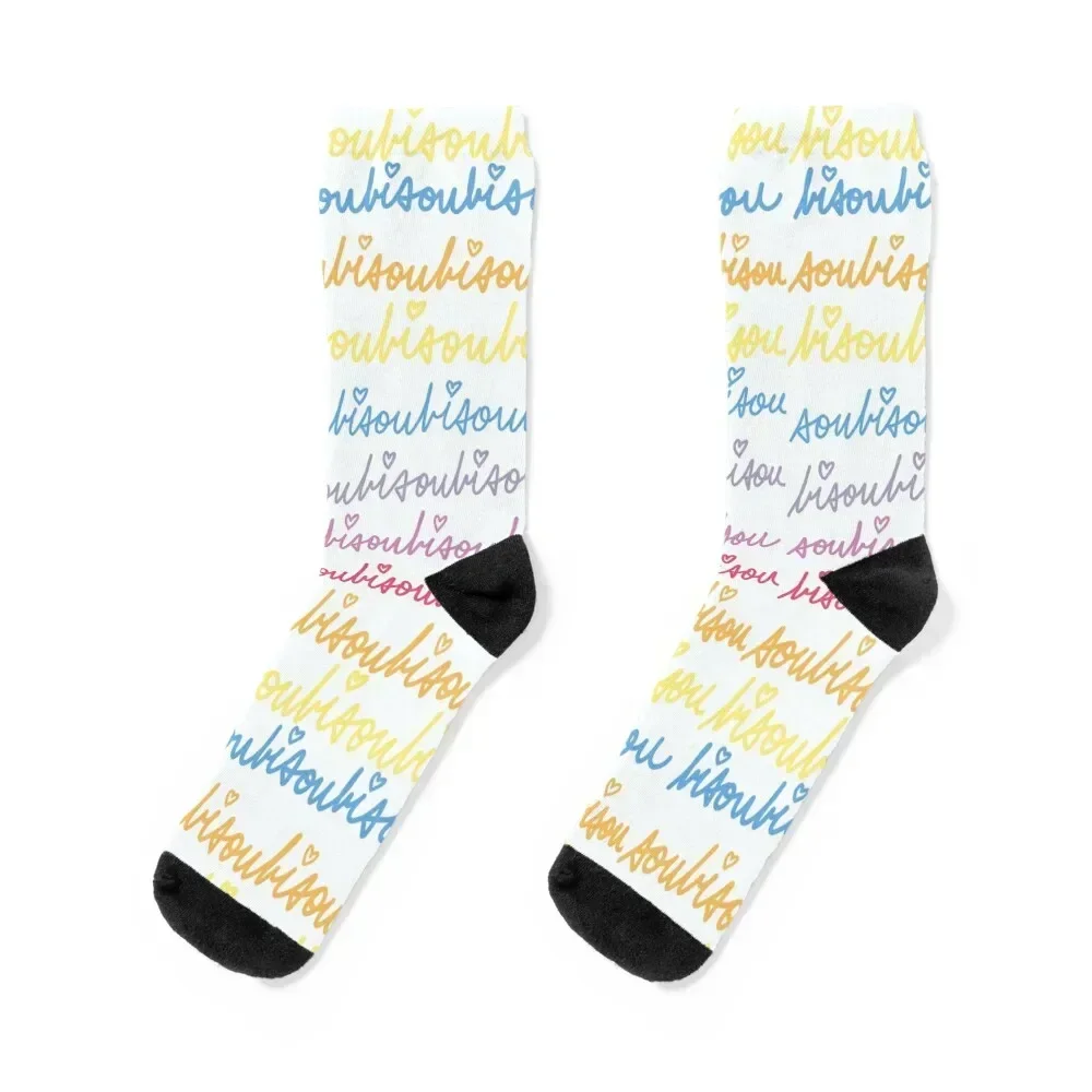 

Rainbow Bisou Socks custom cute men cotton high quality japanese fashion Socks Woman Men's