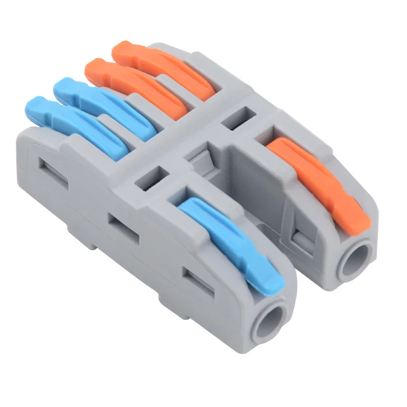 5Pcs Quick Splice Wire Connector Block, 2-To-4 & 2-To-8 Way Push-In Terminal For Easy Lighting Circuit Expansion