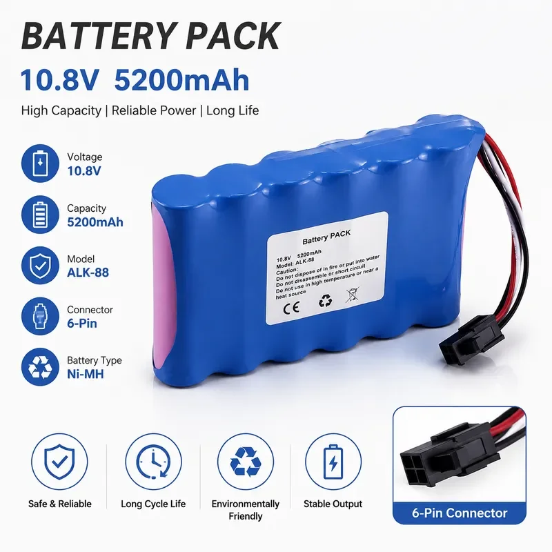Replacement Battery for Ailuo ALK-88 Fusion Splicer High Capacity Rechargeable Power Supply Compatible with Fiber Optic