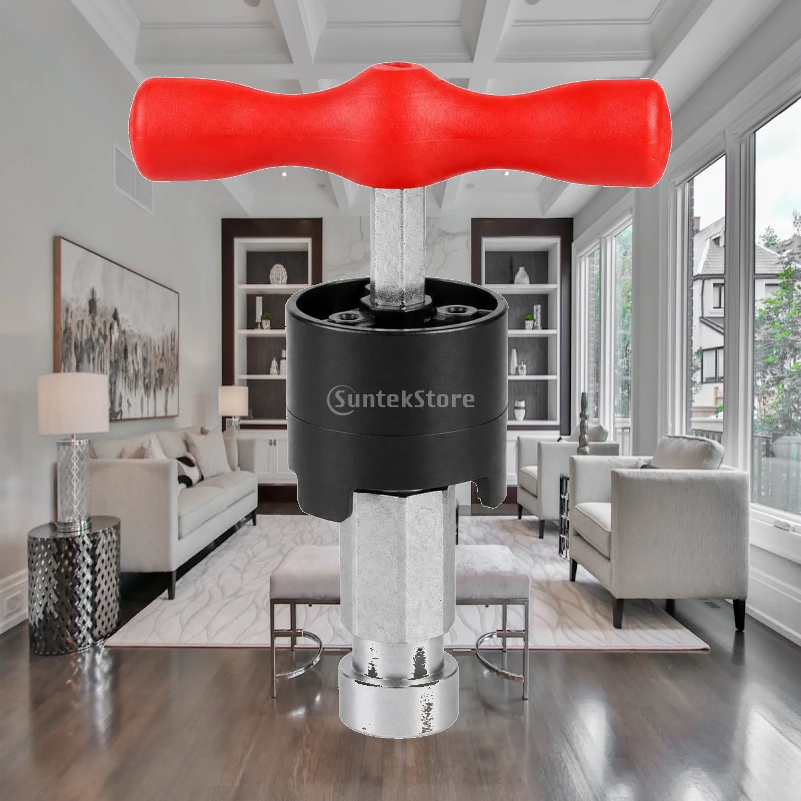 Hand Operated Aluminum Pipe Rounding Reamer with Polymer Grip for Secure Fitting Preparation Jobs