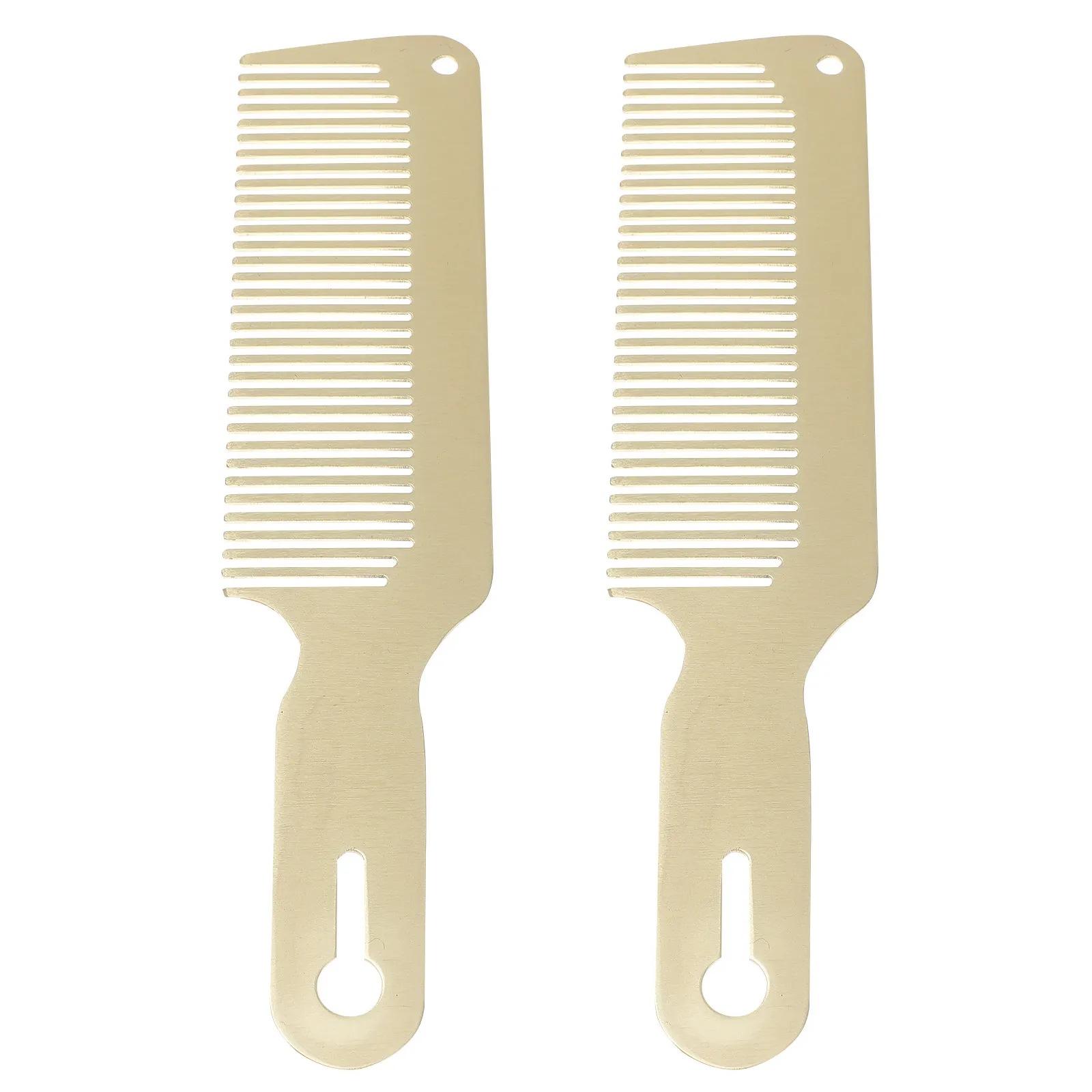 2Pcs High Durability Anti-Static Steel Hair Comb Set Barber Hairdressing Styling Comb Professional Salon Tools
