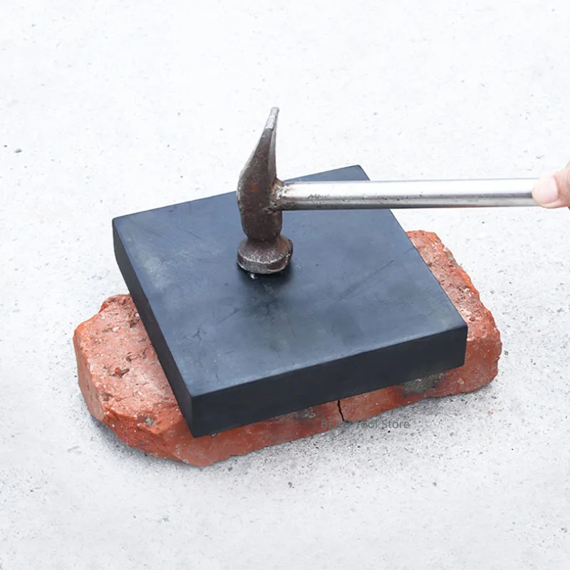 Industrial insulation rubber Block Black shock-absorbing pad machine equipment buffering rubber Damping block 50x50mm~200x200mm