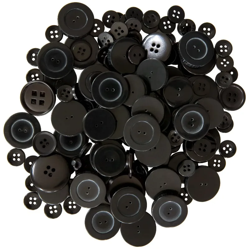Value Black Assorted Sew Thru & Shank Buttons
