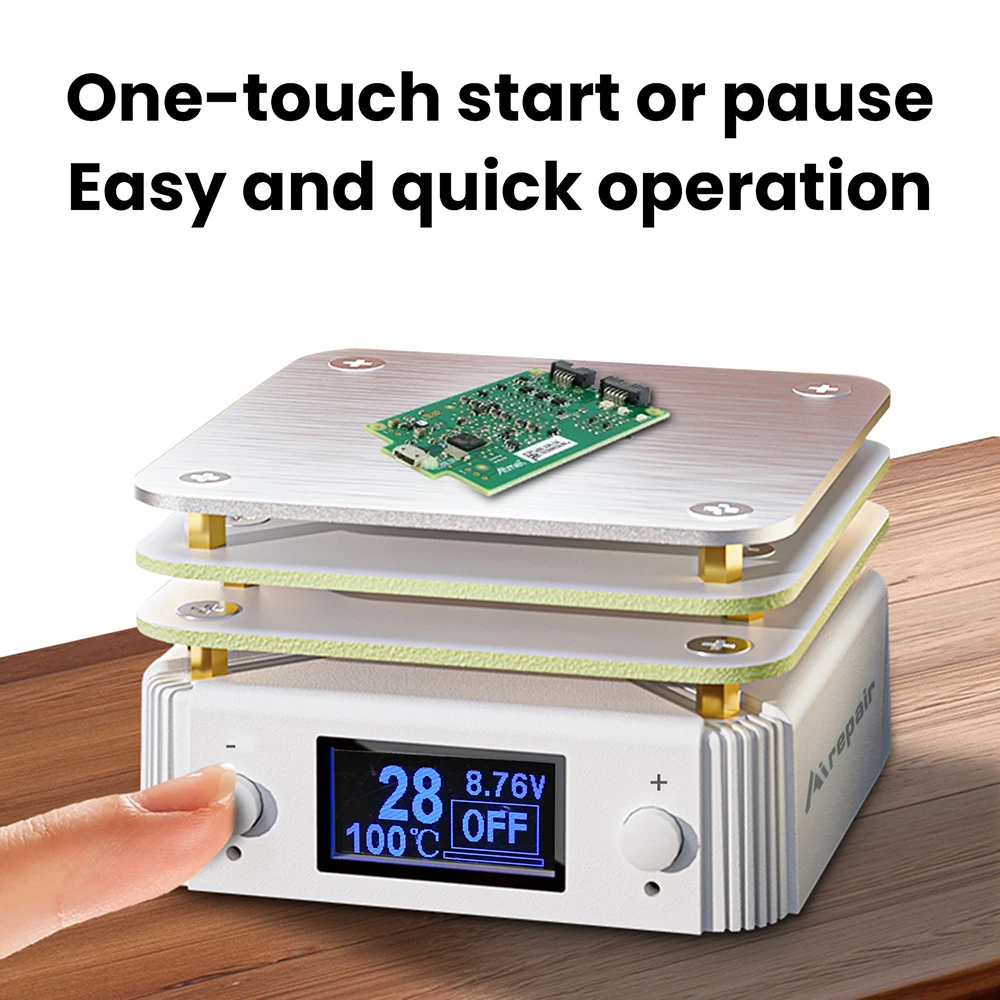 Nouveau Mini Table chauffante à température constante réglable type-c plaque à souder Table chauffante outils de réparation affichage numérique 65W 20V