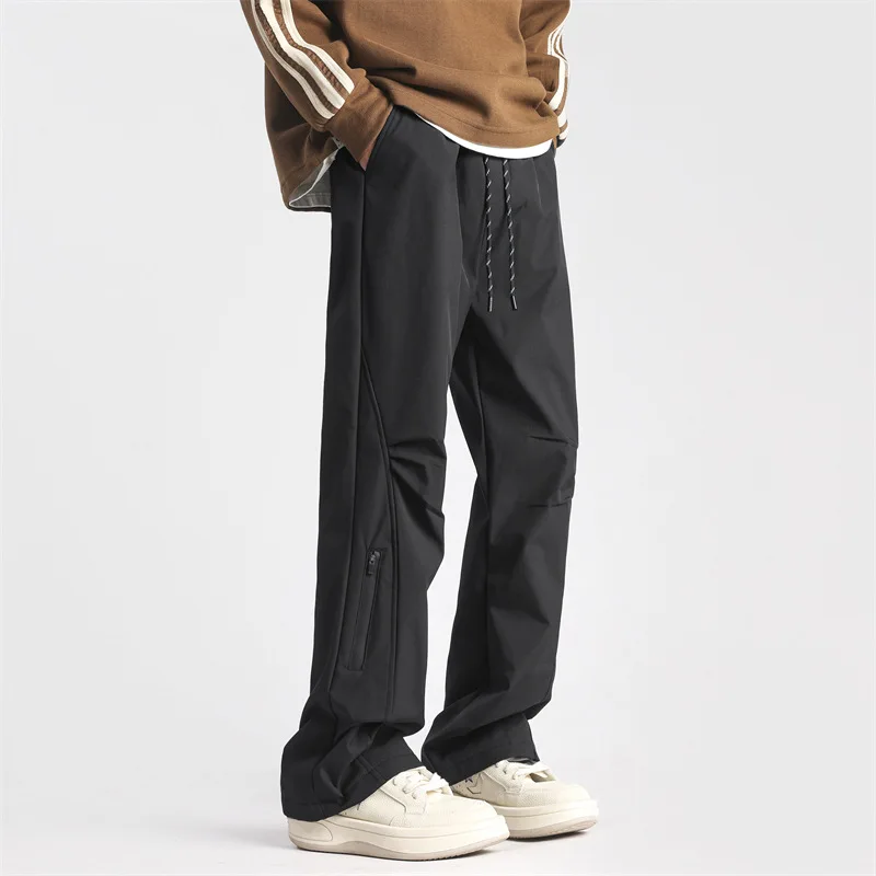 Spring Summer New Design Sense Floor-moving Casual Tethers Versatile Functional Style Work Pants for Men's High-end Clothing