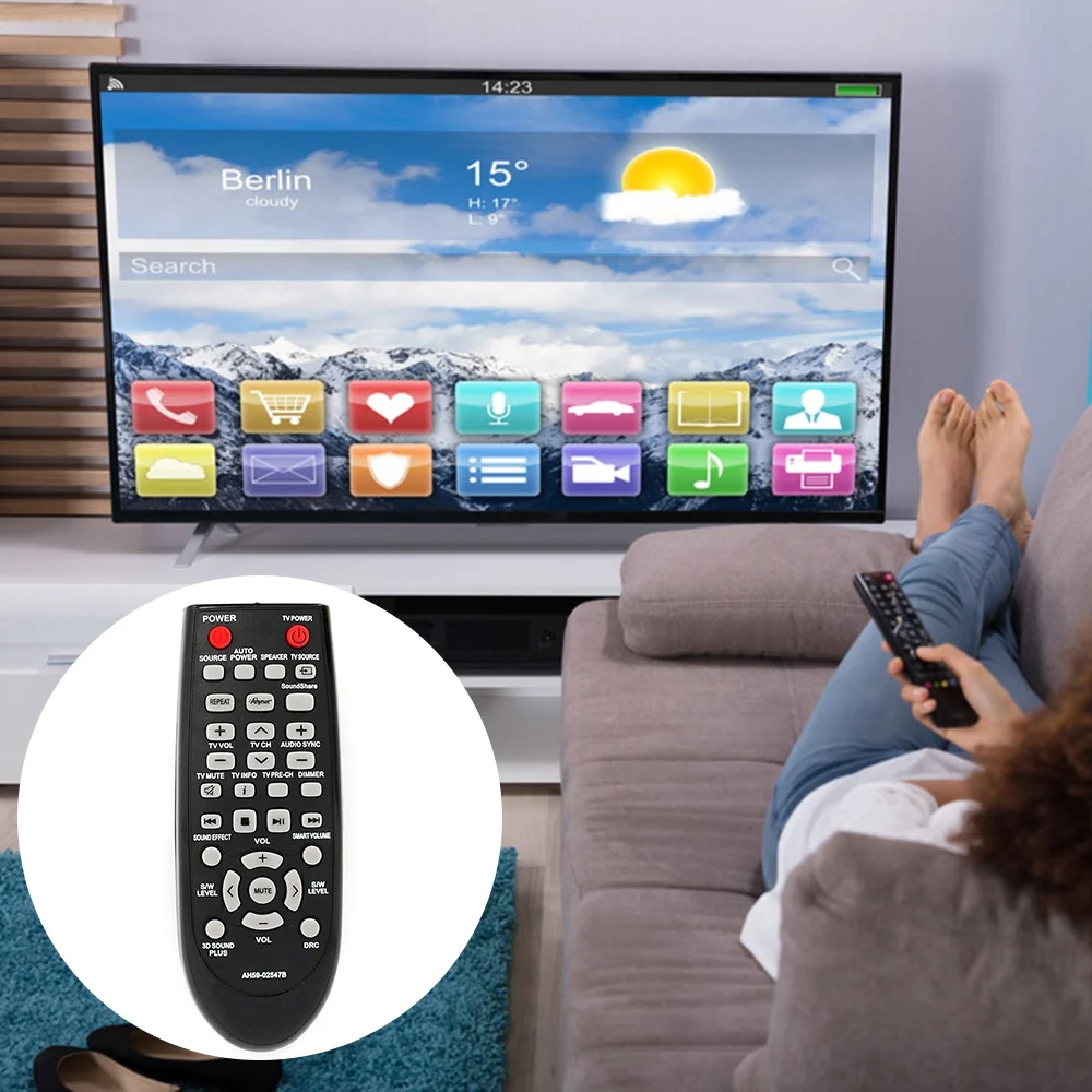 Super Sale For Samsung Echo Wall Soundbar Remote Control AH59-02547B English Version General HW-F450