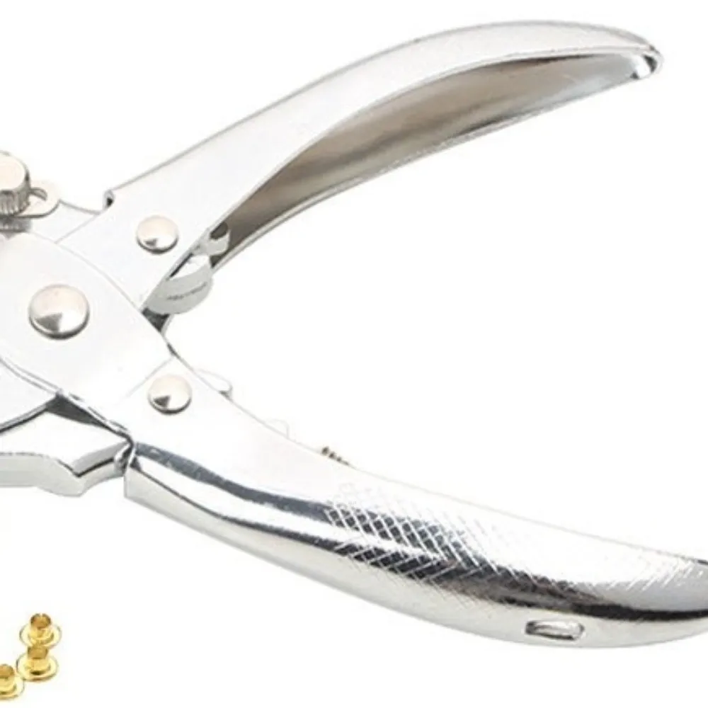

Portable Metal Eyelet Punch Pliers Snap Buttons Adjustable Depth Grommet Tool All-in-One Hole Punch Tool Clothing Bag