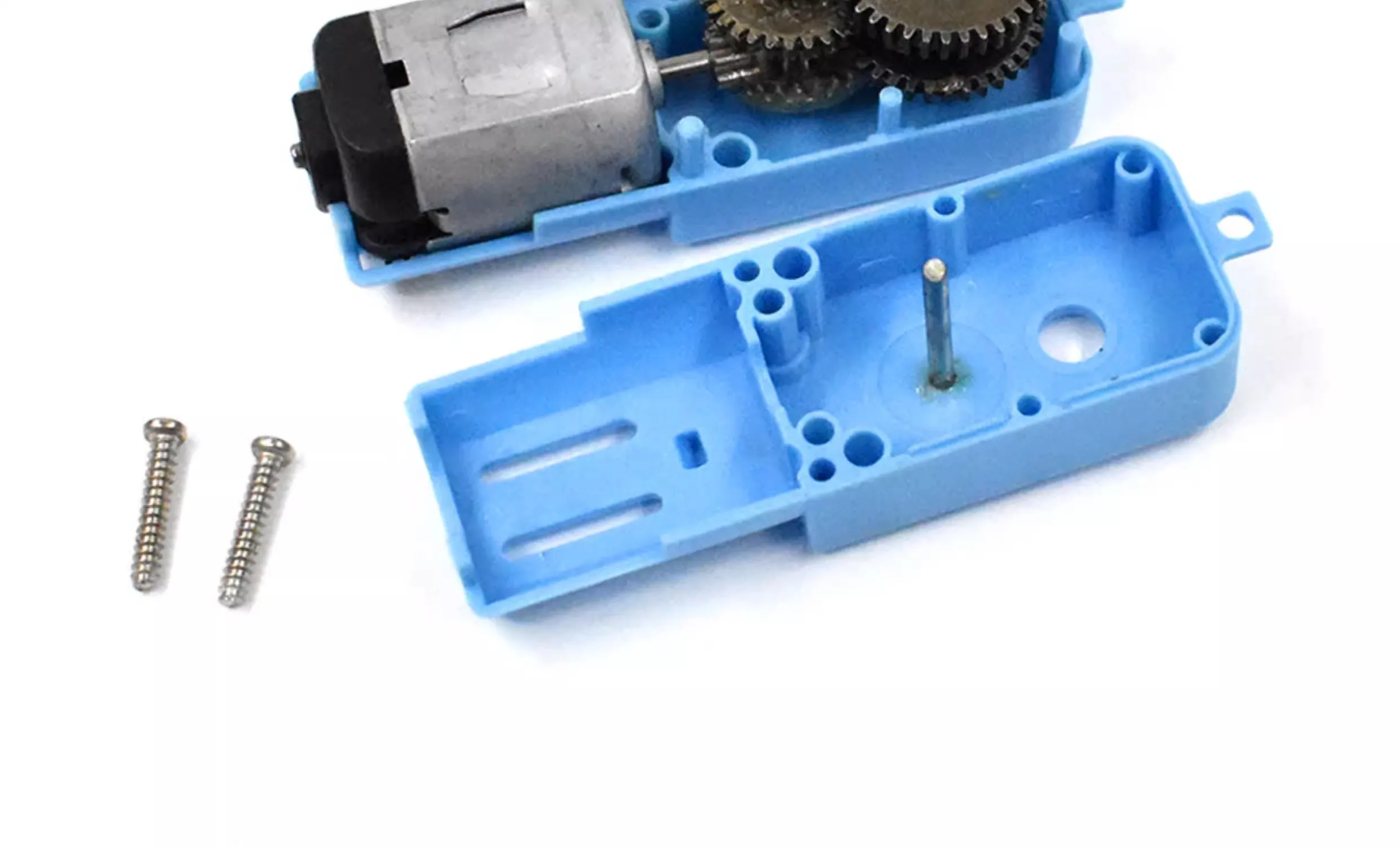 Roboter-Smartcar Metallgetriebe-Untersetzungsmotor Blau TT Motor 1:90 Einzelachse/Doppelachse – Detail 6