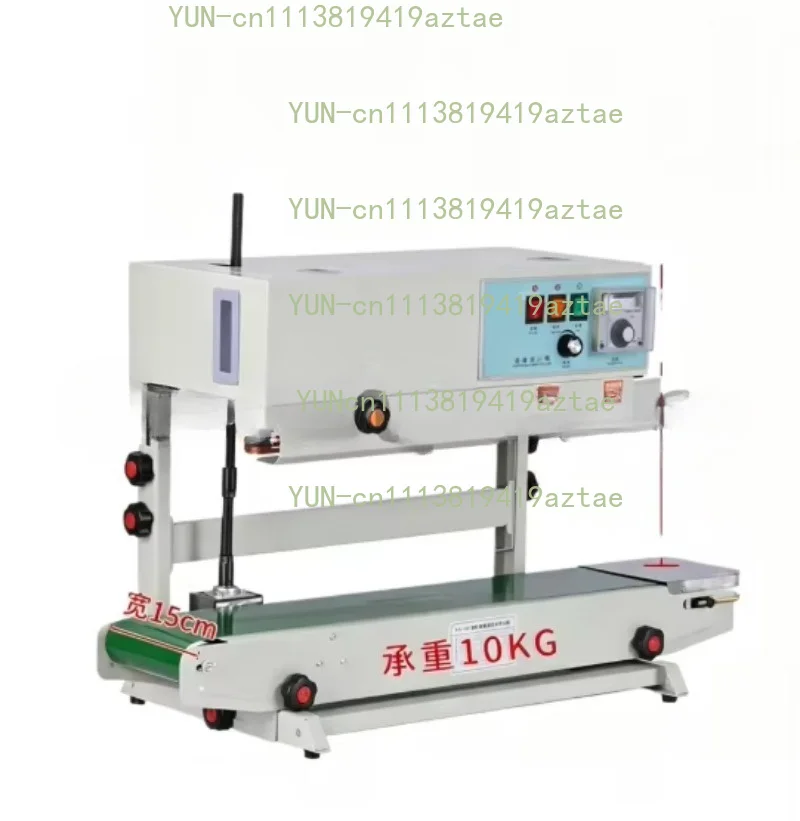 900 Model Stainless Steel Vertical Continuous Band Sealer Plastic Bag Food Liquid Packing Sealing Equipment
