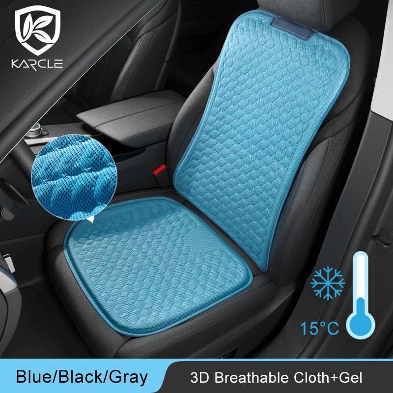 Summer Car Breathable Cloth Gel Seat Cushion 3D Soft Elastic Backrest Seat Cover Suitable For Home Office Car Cool Covers Pad