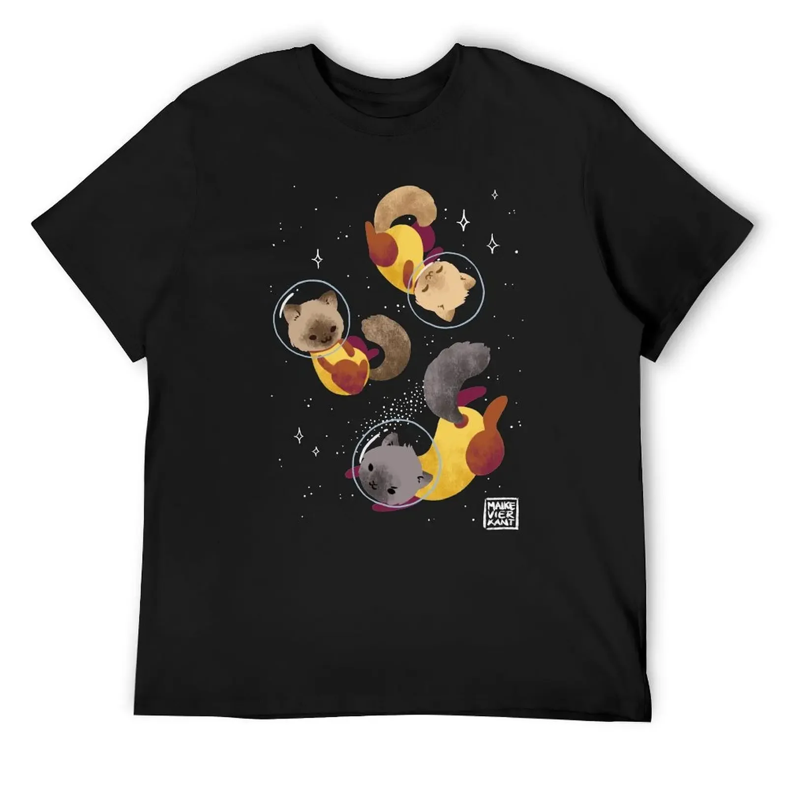 

Space Cats T-Shirt custom shirt oversizeds Anime t-shirt topping t shirt men 100℅ cotton