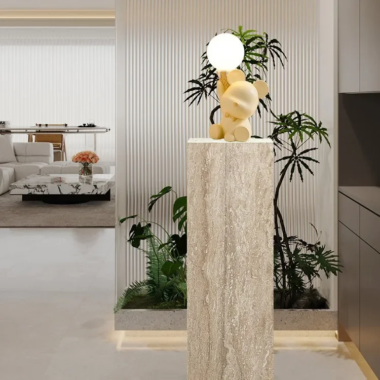 Huangdong stone pillar, marble base, sculpture ornament, bottom platform, floor entrance decoration, display stand, one piece is
