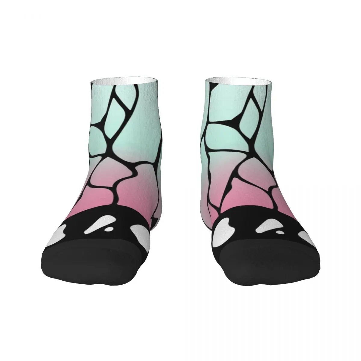 3D Printing Socks for Men Women Fashion Demon Slayer Kocho Shinobu Butterfly Funny Socks for Children DIY Design Socks