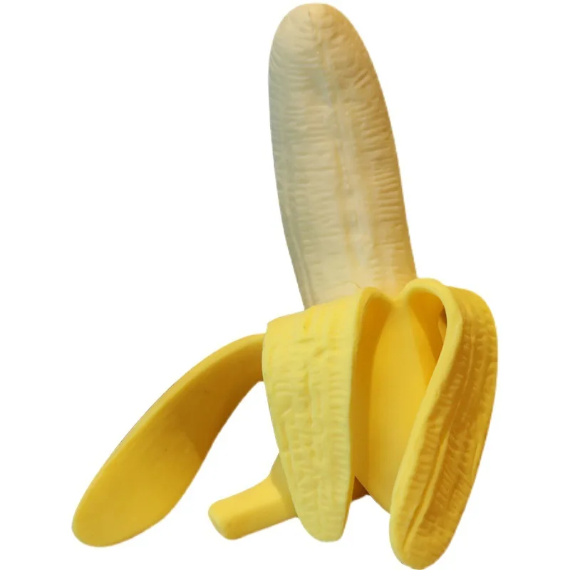 13CM Creative Plastic Funny Simulation Peeling Banana Spoof Toys Fruit Decompression Banana Toys Children\'s Birthday Gift Toys