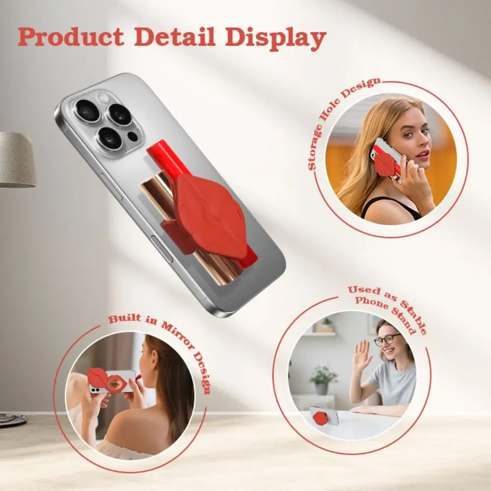 Custodia per cellulare in silicone resistente Rosso Beige Kaki Custodia morbida per rossetto per telefono Custodia protettiva per telefono a forma di labbra Donna Ragazza