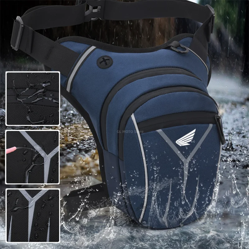 For Honda CBR 125R 954 600 F4i 650F 650R 1100XX 1000F CBR 600RR 1000RR Motorcycle Waterproof Drop Waist Leg Bag Thigh Belt Hip