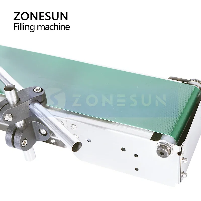 ZONESUN เครื่องบรรจุของเหลวสายพานลําเลียงไฟฟ้าอัตโนมัติหัวเดียวความแม่นยําสูงทนความร้อน ZS-DPYT1500