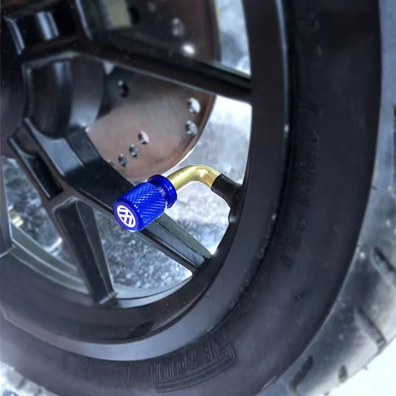 4 قطعة عجلة السيارة الإطارات صمام قبعات الألومنيوم محكم يغطي شارة شعار لشركة فولكس فاجن فولكس فاجن جولف بولو باسات تيجوان توران جيتا