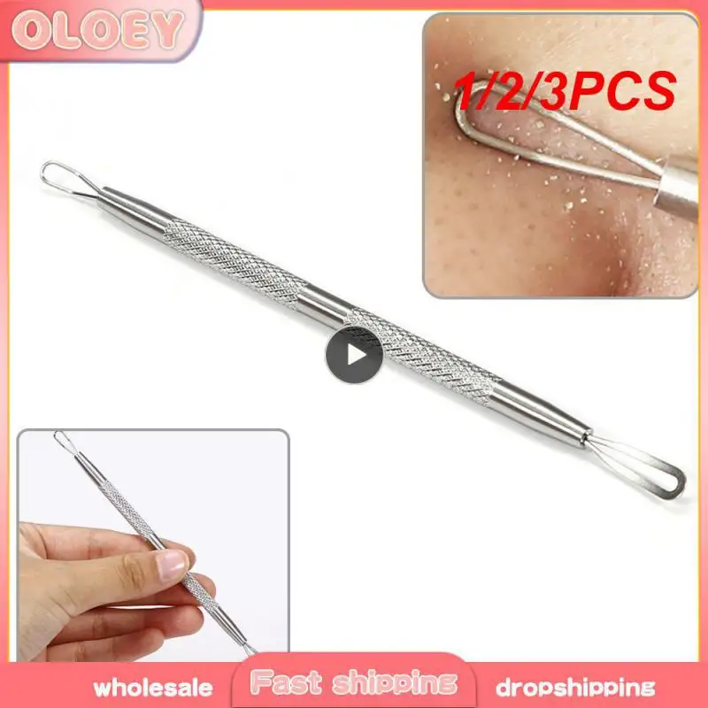 1/2/3PCS Double Headed Acne Needle Blackhead Remover Cleaner Acne Stainless Steel Blemish Needle Spot Extractor Skin Care Tool