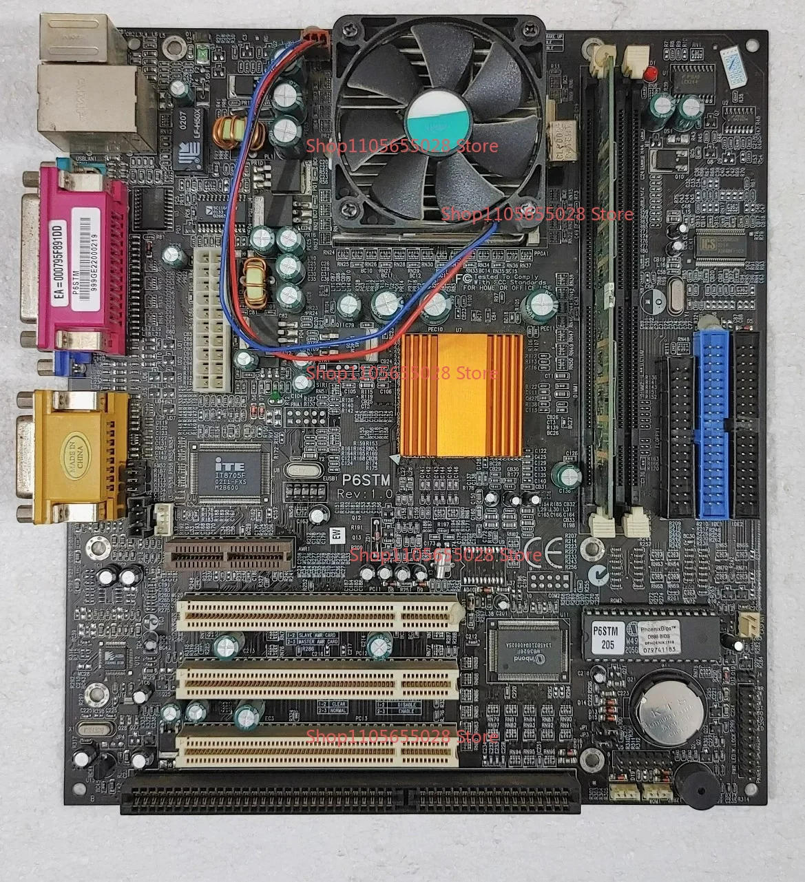 For SIS630 Industrial Control Motherboard 370 Pins Main Board CPU Memory Stick Three-piece Set