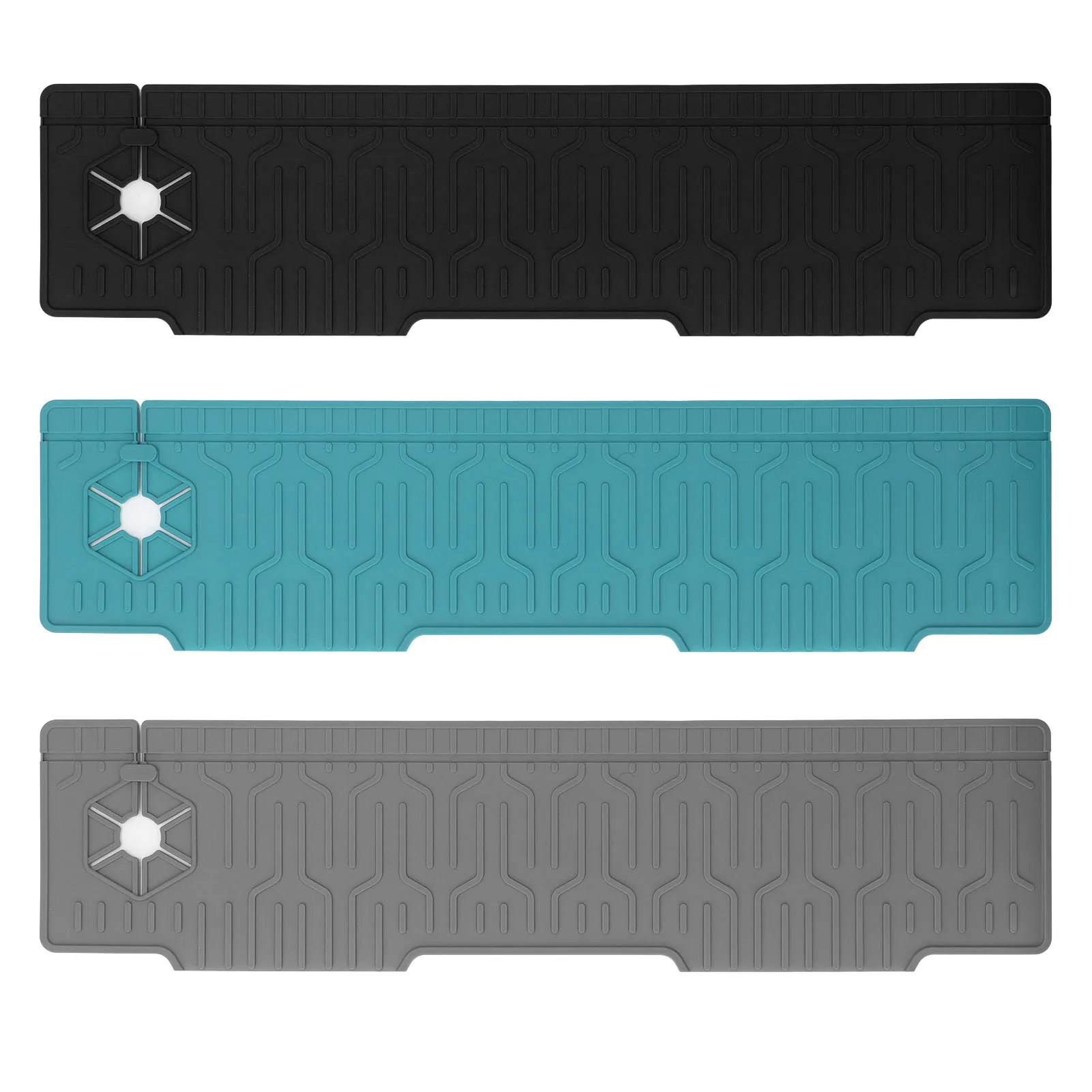 

Faucet Mat Double Sided Available Water Resistant Faucet Handle Drip Catcher Tray Silicone Reusable Splash Guard for Bathroom