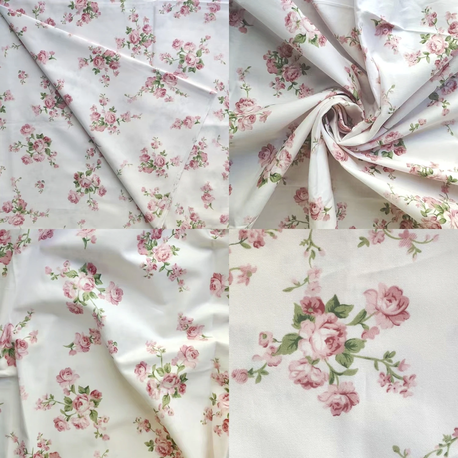 2025 New High Quality Eco-Friendly 100% Cotton Fabric Floral Twill for Sewing Clothing Handmade Goods by 62.99inches*36inches