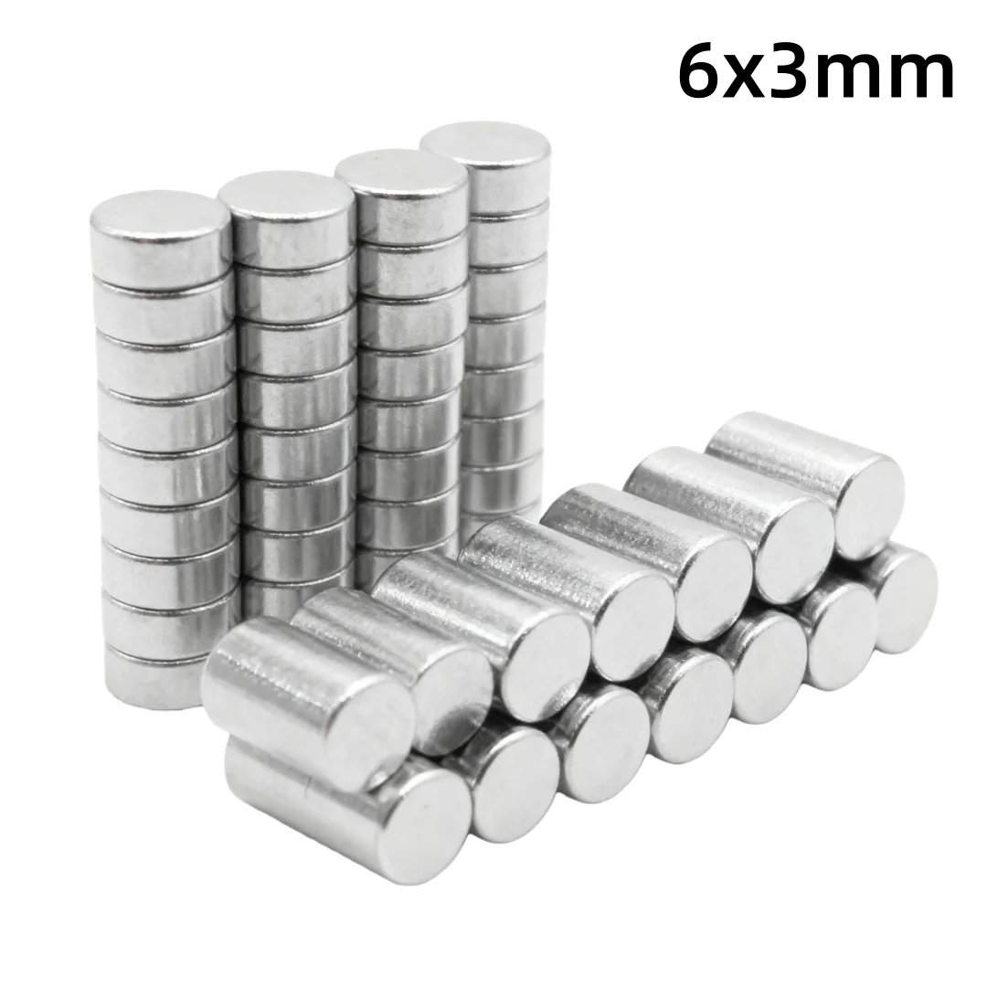 6x3mm Powerful Magnets Strong Disc Magnets For Fridge, Diy, Building, Scientific, Craft, Education 6*3 6x3