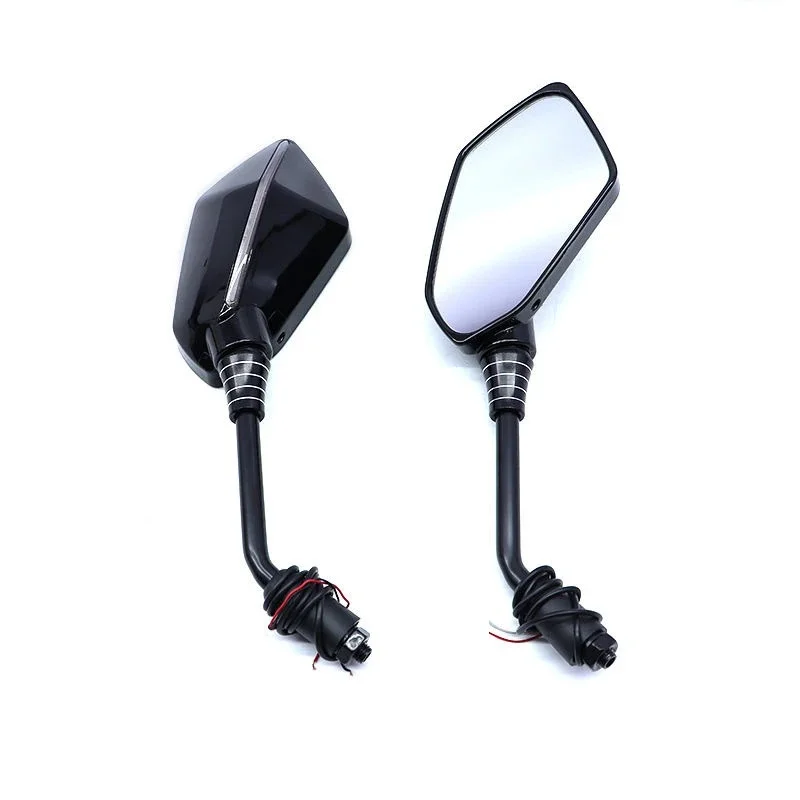 8MM 10MM Motorcycle Rear View Mirror with LED Turn Signals Universal Rearview Side Mirrors Accessories for KTM 125 Duke Piaggio