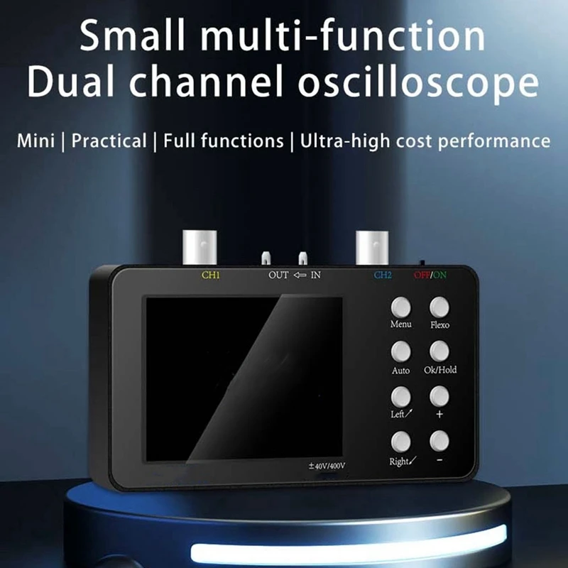 AA01-Digital Oscilloscope Dual-Channel 50M Sampling Rate 10M Analogue Bandwidth 6A Current Waveform Measurement