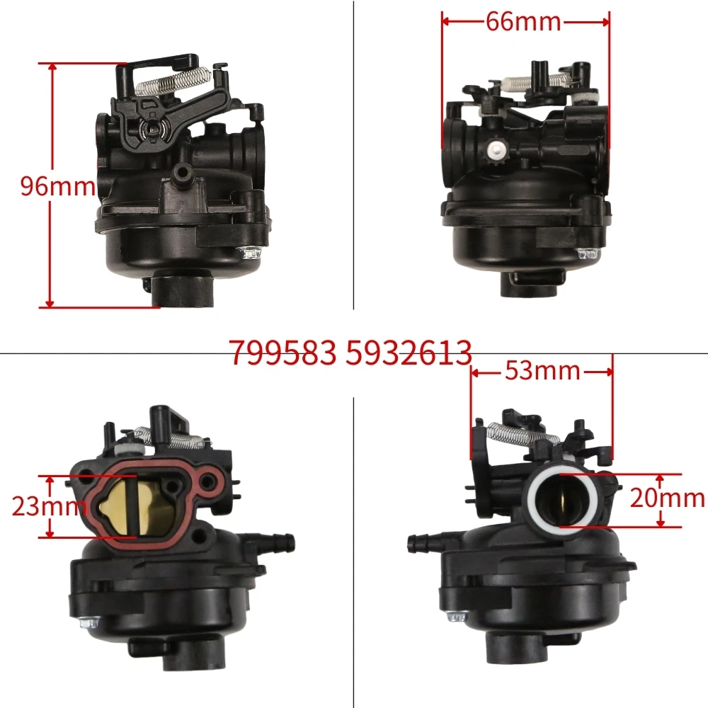 For Briggs-Stratton 799584 593261 595656 591160 300E 450E 500E 550EX 125cc 140cc 4.5HP 591979 Lawn Mower Engine Carburetor set