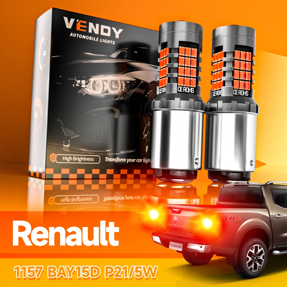 

2pcs LED Brake Light Blub Lamp P21/5W 1157 BAY15D Canbus For Renault Avantime Alaskan Espace Clio 2 3 4 Fluence Modus Sandero 1