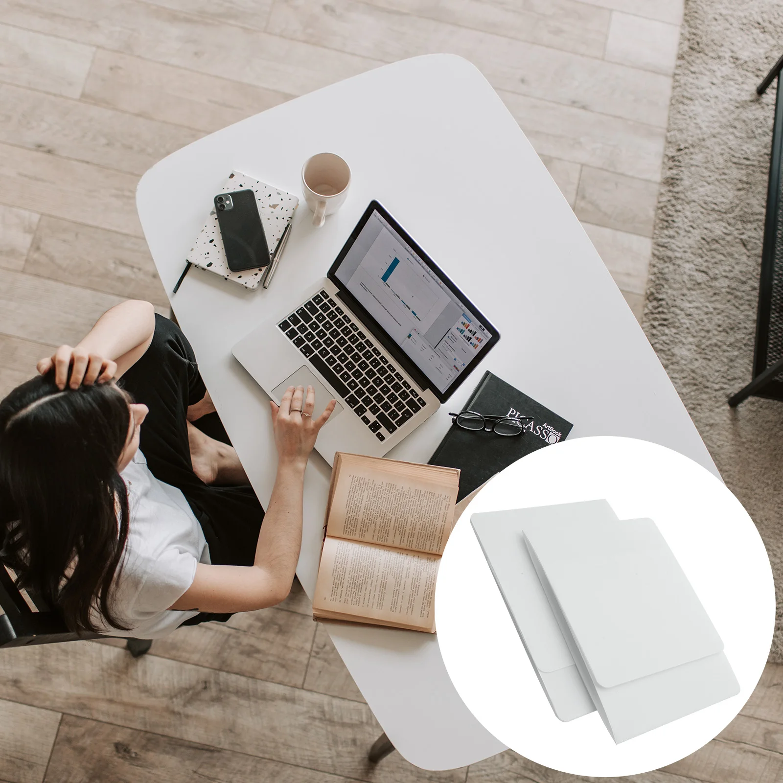 

2pcs Desk Partition Plate Student Privacy Plastic Desktop Guard Board for Office Cashier Reception School Sneeze Barrier