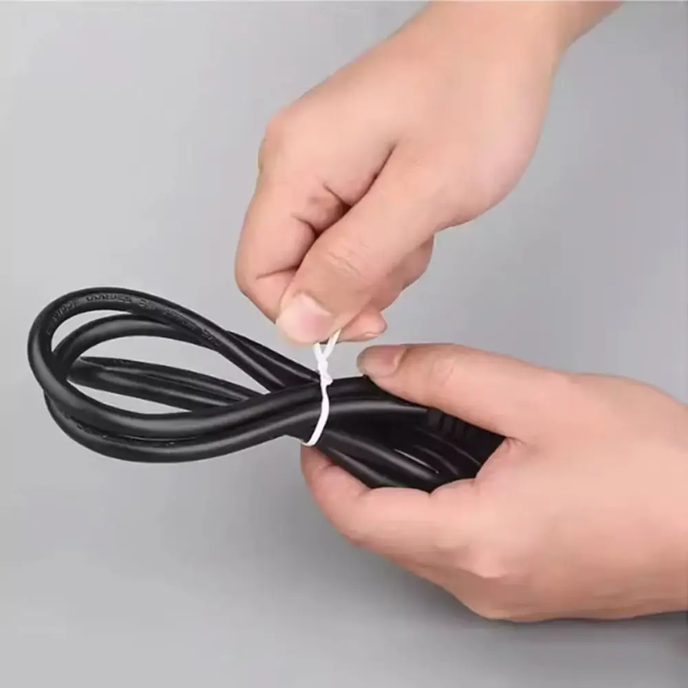 1000 PCS Reusable Plastic Twist Ties Metal Wire Heavy Duty Cable Organizer Black White Iron Wire Reusable Twist Ties Plants