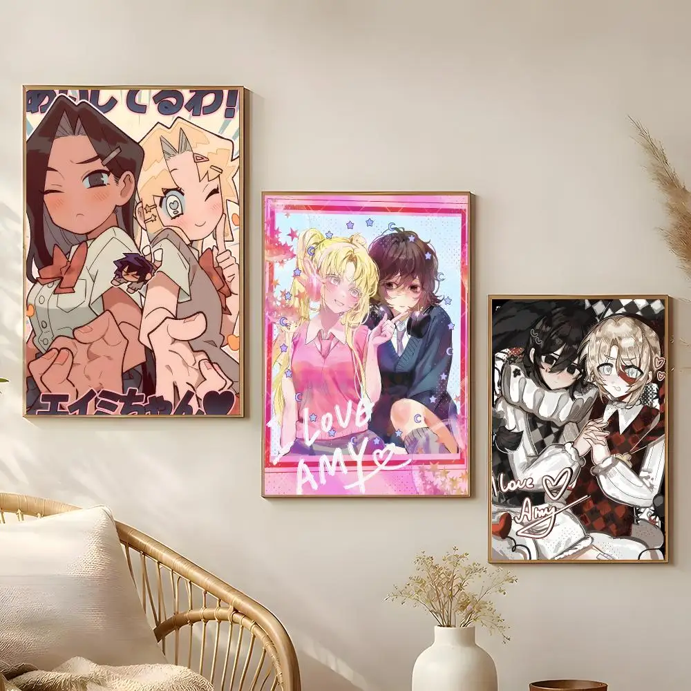 Manhwa I Love Amy Poster Poster Self-adhesive Art Waterproof Paper Sticker Coffee House Bar Room Wall Decor
