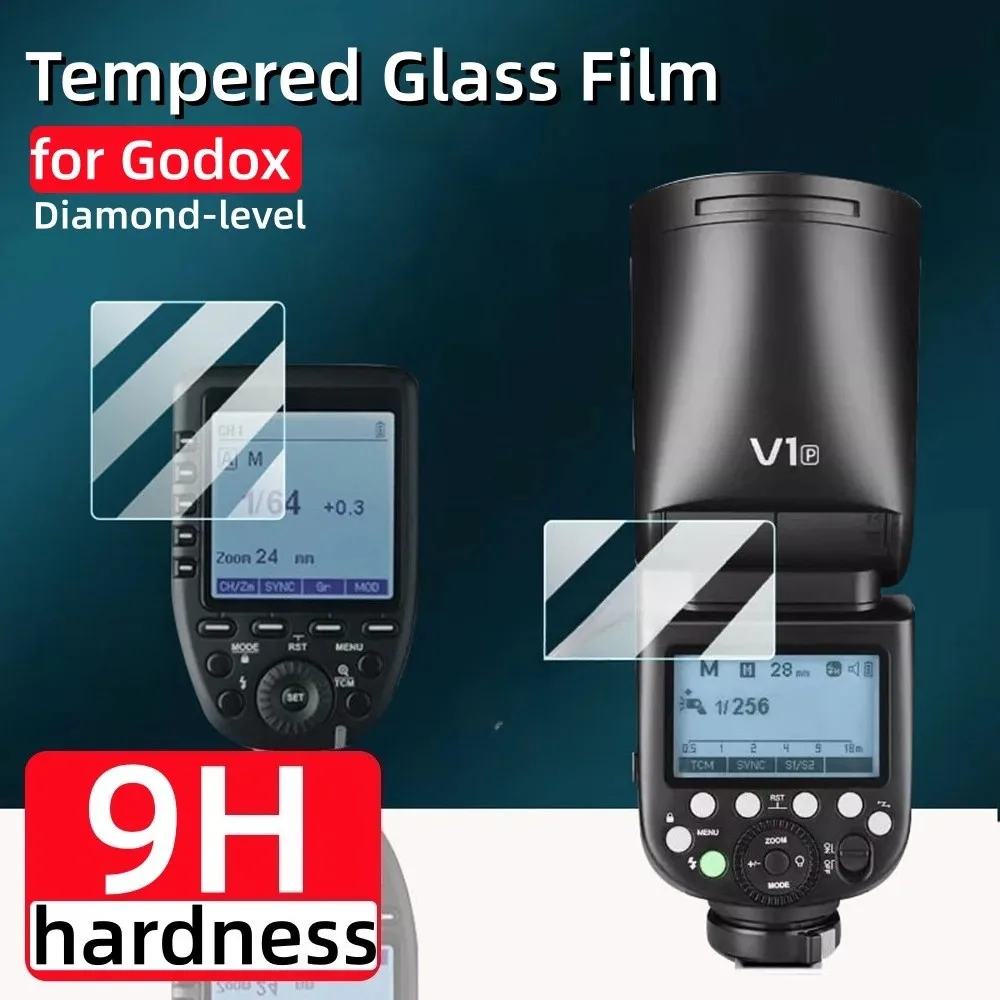 Protetor de Vidro Temperado HD Transparente e Durável Anti-Risco para Godox X3 V100 V1 Pro AD600BM V860 III V850 III TT685 II V480
