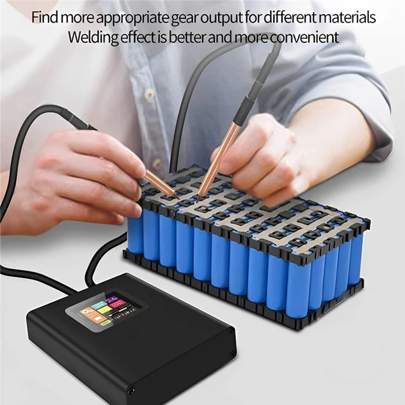 AB42-Portable Spot Welder Kit With Color LCD Display, 500Mah Lithium Battery For 18650 Battery Repair