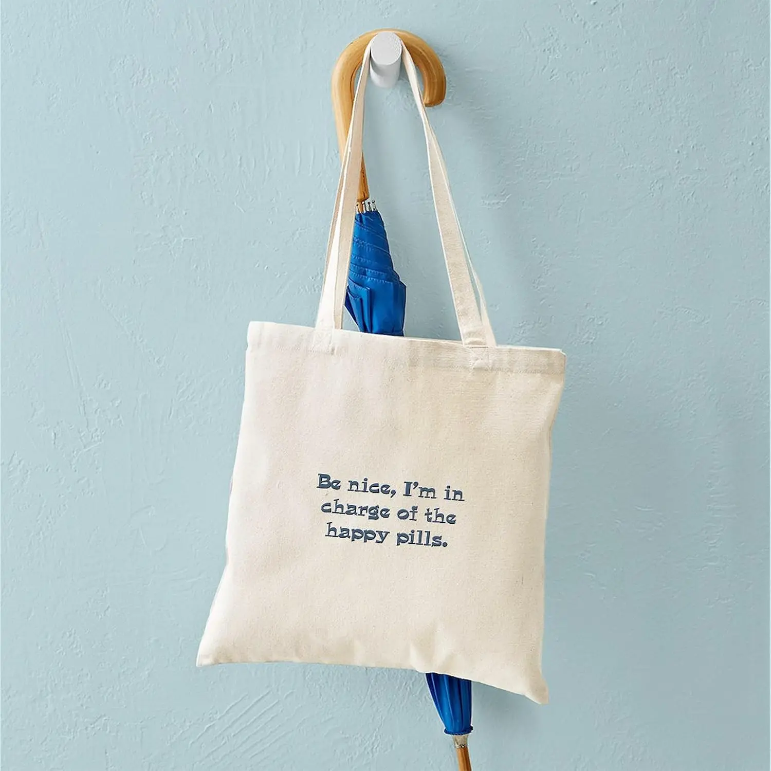 Medical Worker Canvas Tote Bag Natural Beige Reusable Shoulder Bag For Pharmacist Nurse Daily Use