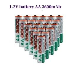 100% new AA battery 3600 mAh rechargeable battery 1.2 V Ni-MH AA battery suitable for clocks mice computers 2