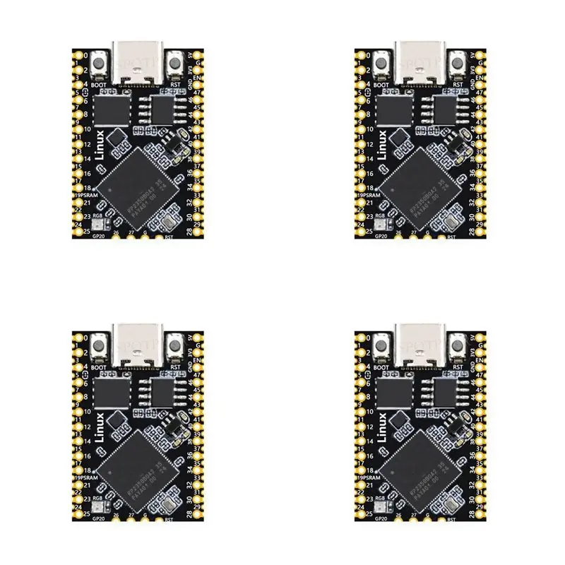 AS95-4X For Raspberry Pi Pico 2 RP2350B Linux Mini Development Board With PSRAM-8MB Full 48 Gpios Output For Linux