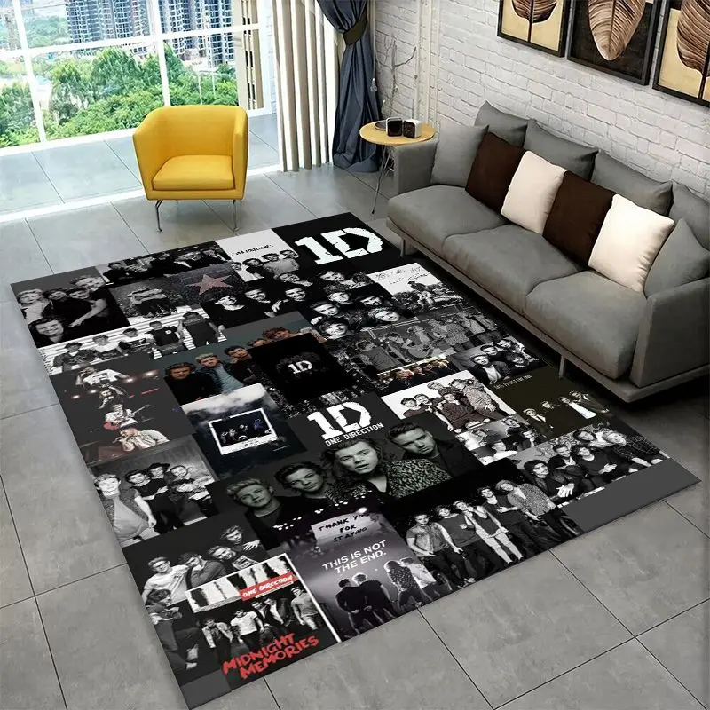 HD One D-Direction Singer 1D Non-Slip Area Rug for Living Room Bedroom Playroom,Decorative Carpet Floor Mat Home Decor Holiday