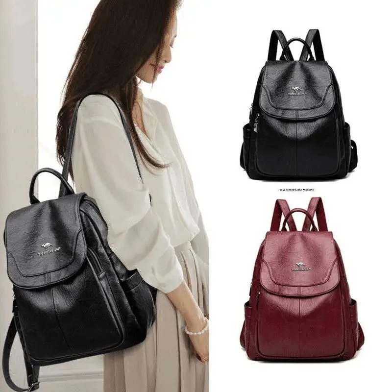 Top Layer Cowhide Backpack Soft Leather Large Capacity Dual Shoulder Travel Bag Women's Genuine Leather Fashionable New 2026